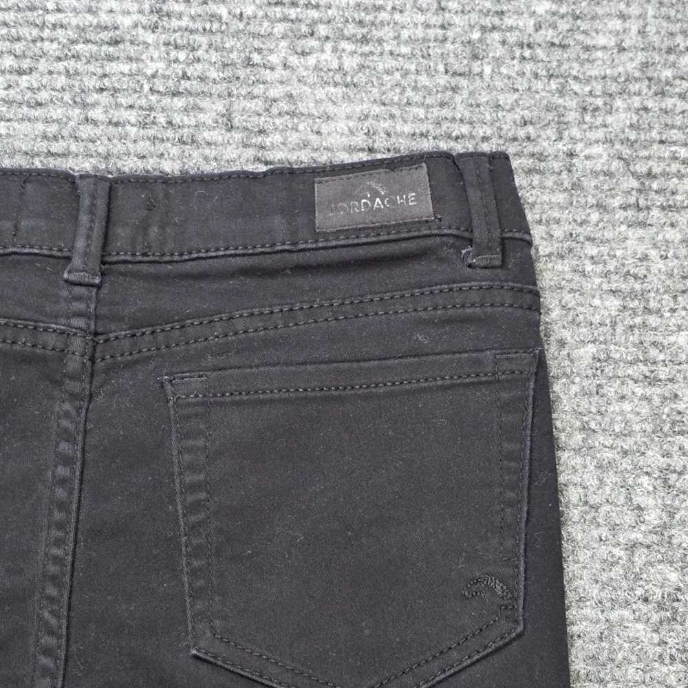 Jordache High Rise Super Skinny Jeans Women's Size 12 Slim‎ Black Button Denim